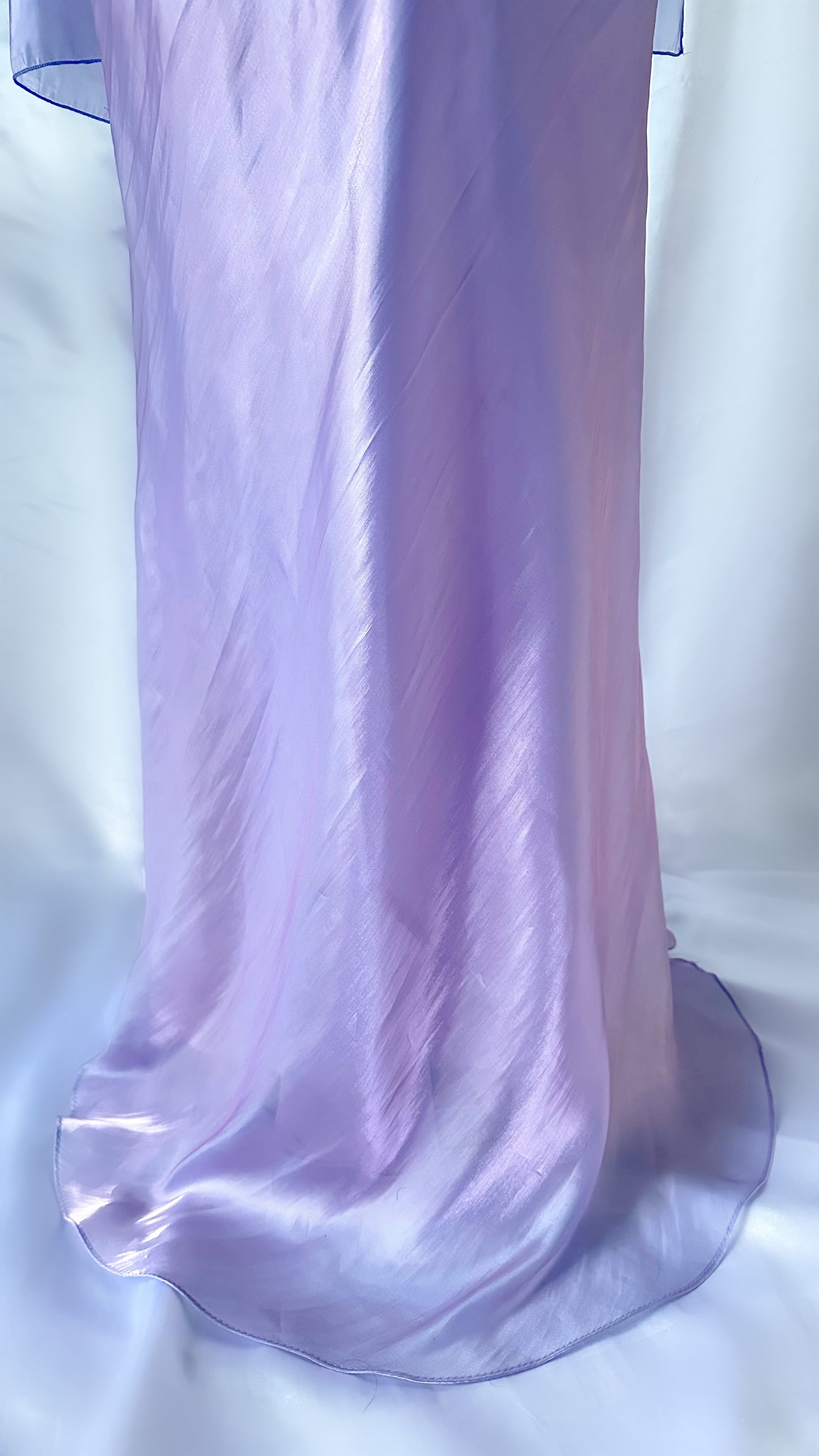 LILAC WATERS IRIDESCENT RHINESTONE BACKLESS GOWN & SCARF SET