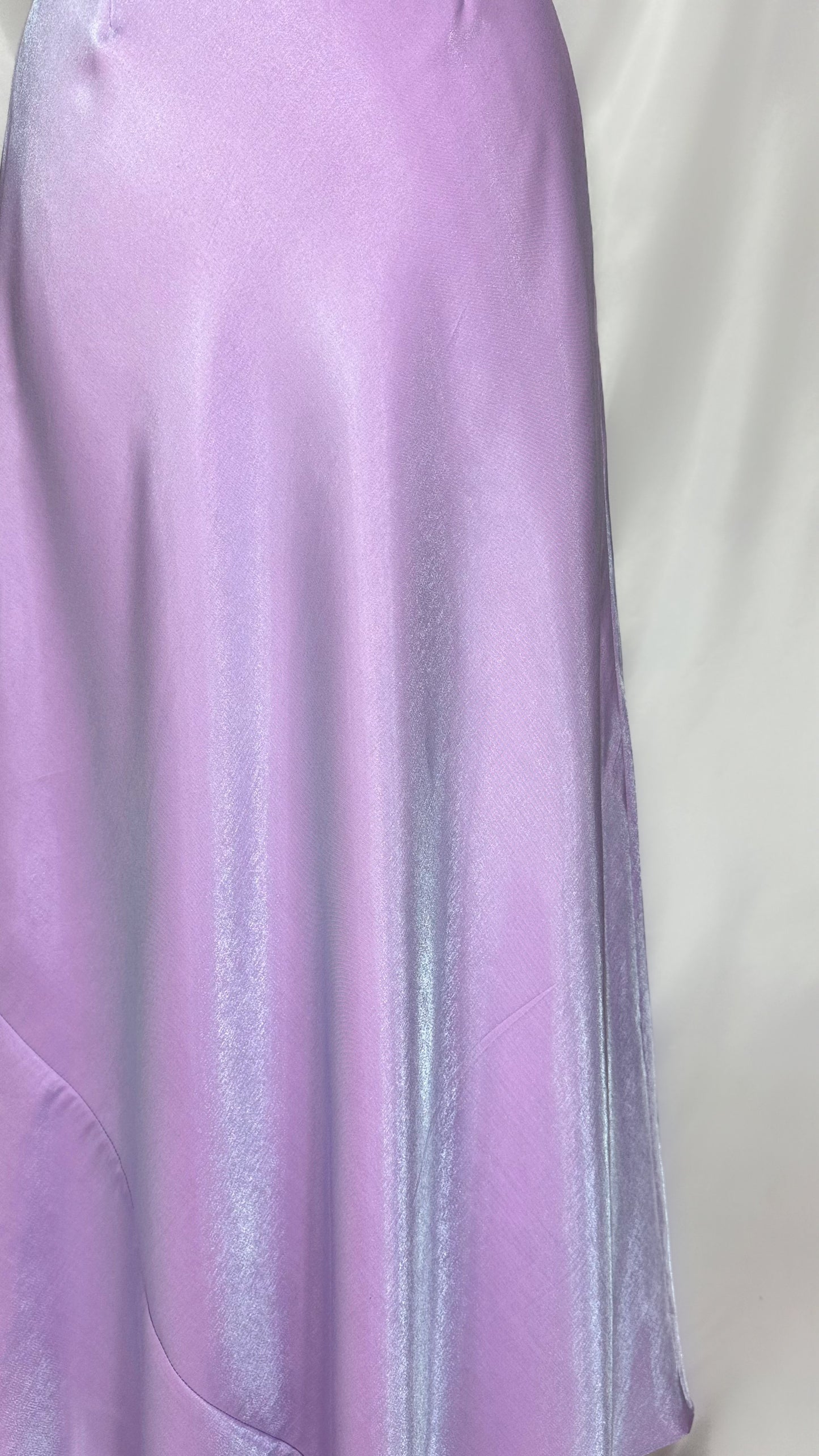 LILAC SHIMMER IRIDESCENT BEADED MAXI DRESS