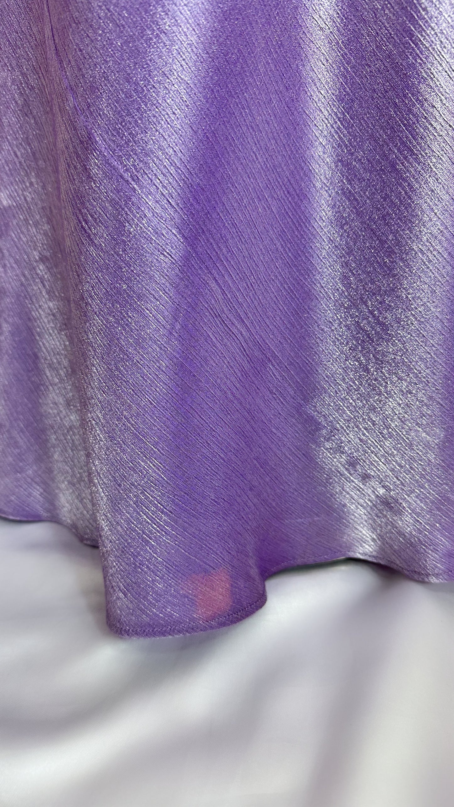 PURPLE STARDUST IRIDESCENT MAXI SLIP DRESS