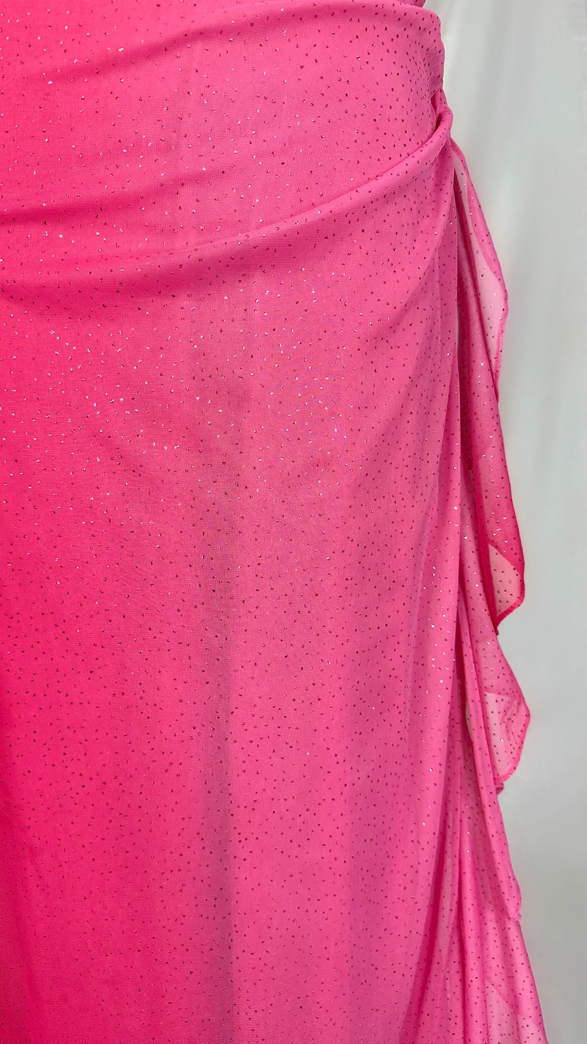 PINK OMBRÉ SHIMMER FLORAL VINE MAXI DRESS