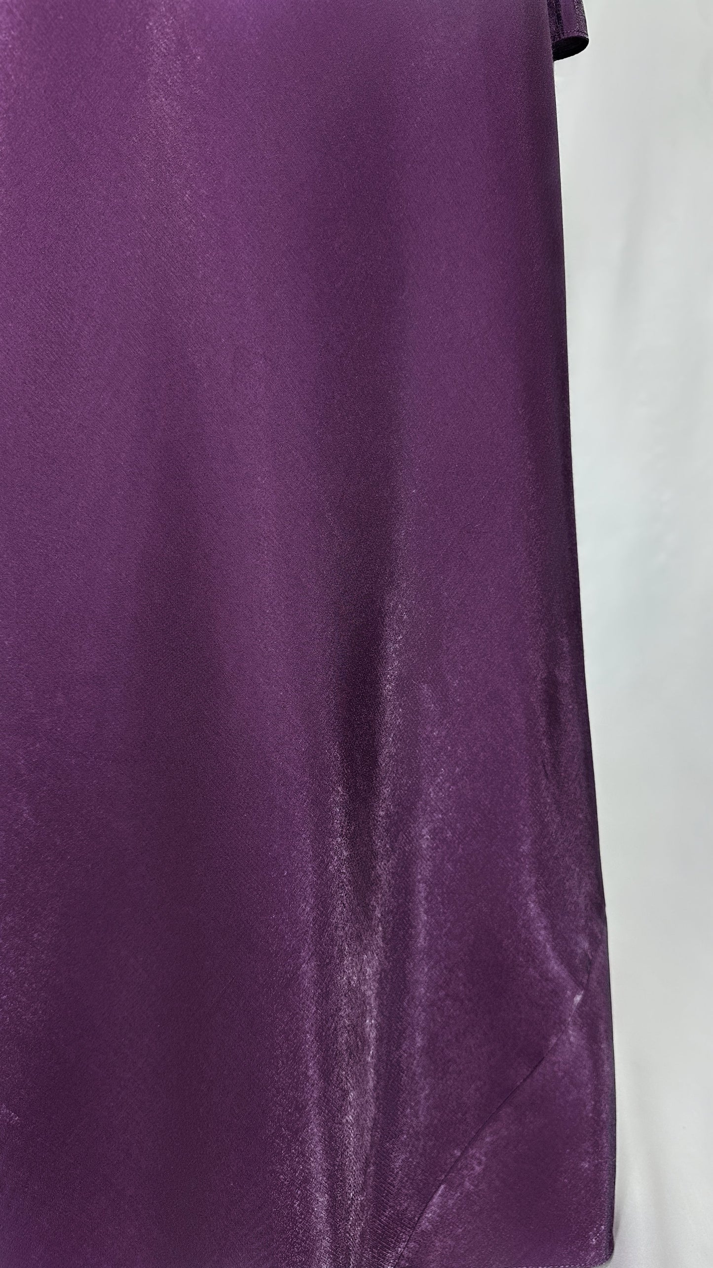 RICH PURPLE IRIDESCENT MAXI DRESS WITH MATCHING SCARF